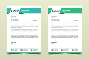 Letterhead design template. Creative, simple and clean modern business letterhead template for your project design. Illustration vector