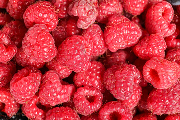 Fresh ripe raspberry as background