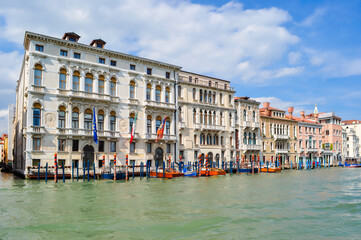 Venice architecture along Grand canal, Italy