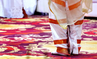 Fototapeta na wymiar Dance form indian classical feet