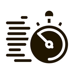 Stopwatch Time Icon Vector Glyph Illustration