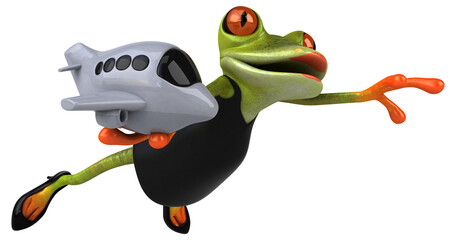 Fun frog - 3D Illustration