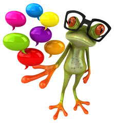 Fun frog - 3D Illustration