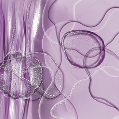 Abstract fluid background with pink and purple ribbons