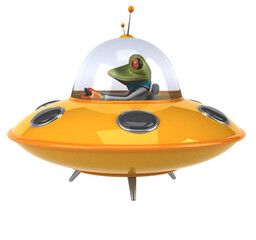 Fun frog - 3D Illustration