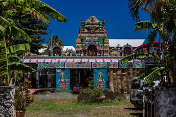 Colorful Hindu Temple in Saint-Pierre Reunion Island