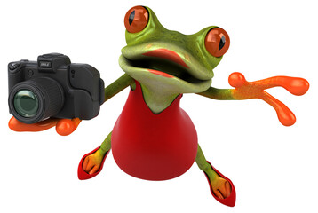 Fun frog - 3D Illustration