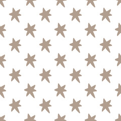 Obraz premium Vector Star Scandinavian seamless pattern retro background. Chaotic elements. Abstract geometric shape texture. Effect of sky. Design template for wallpaper, wrapping, fabric, textile Illustration