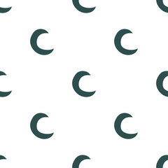 Vector seamless night pattern with moons. Abstract shape texture. Effect of sky. Design template for wallpaper, wrapping, fabric, textile Illustration