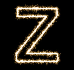 Letter Z - Made out of sparkles