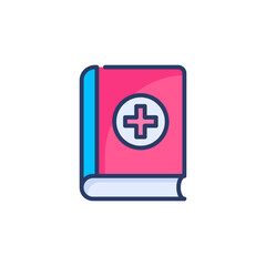 Medical Book icon in vector. Logotype