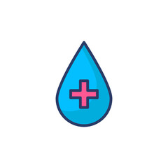 Blood Drop icon in vector. Logotype