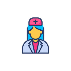 Nurse icon in vector. Logotype