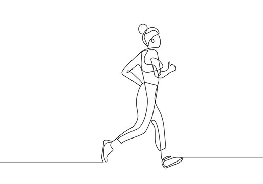 Sketch runner running man Royalty Free Vector Image