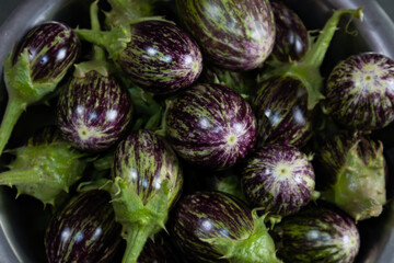 Fototapeta na wymiar eggplants on the market
