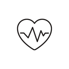 Heart Rate icon in vector. Logotype
