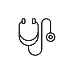 Stethoscope icon in vector. Logotype