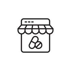 Online Pharmacy icon in vector. Logotype