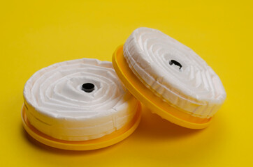New replacement filters for Industrial respirator on yellow back