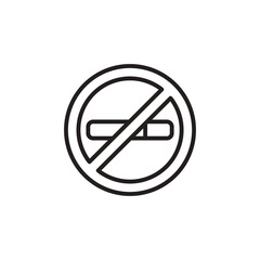 No Smoking icon in vector. Logotype
