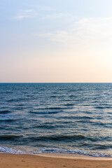 Obraz premium Blue sea in the beautiful sunset time