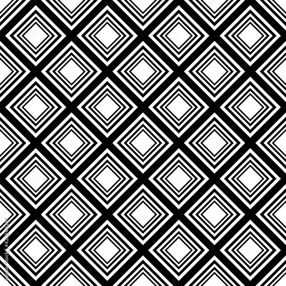 Poster rhombuses. black abstract rhombuses pattern. vector.