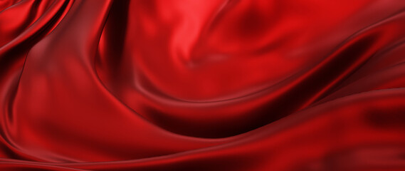 3d render of dark and red cloth. iridescent holographic foil. abstract art fashion background.