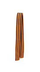 Black and orange ribbon of the Order of Saint George isolated on white background