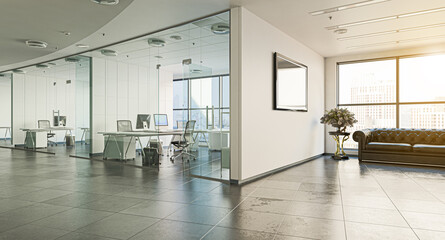 Geschäft geschlossen - Lockdown (3d rendering)