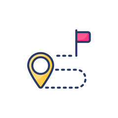 Destination icon in vector. Logotype
