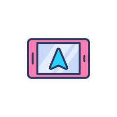 GPS Navigation icon in vector. Logotype