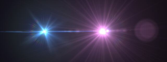 Fototapeta premium lens flare,Abstract Natural Sun flare on the black background, flare light transition, effects sunlight
