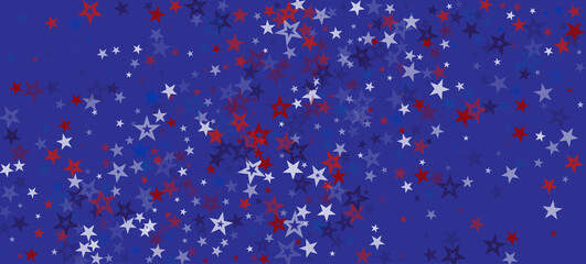 National American Stars Vector Background. USA Memorial Labor 11th of November President's 4th of July Independence Veteran's Day