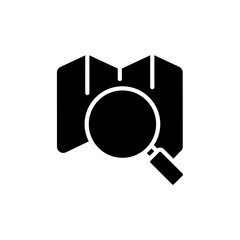 Search Map icon in vector. Logotype