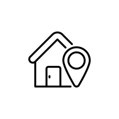 Home Location icon in vector. Logotype