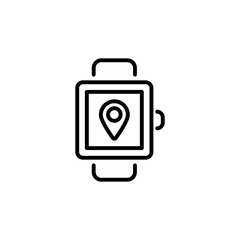 GPS Watch icon in vector. Logotype