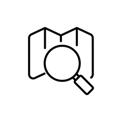 Search Map icon in vector. Logotype