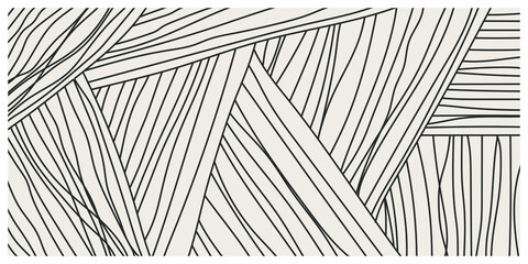abstract creative minimal artistic hand sketched compositions ideal for wall decoration, line design postcard or brochure background vector illustration