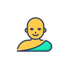Buddhist icon in vector. Logotype