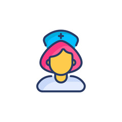 Nurse icon in vector. Logotype