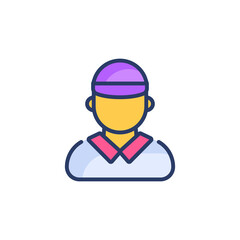 Delivery Man icon in vector. Logotype