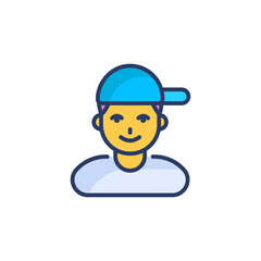 Sports Boy icon in vector. Logotype