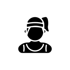 Sports Girl icon in vector. Logotype