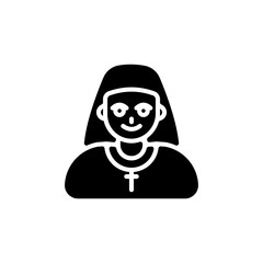 Nun icon in vector. Logotype