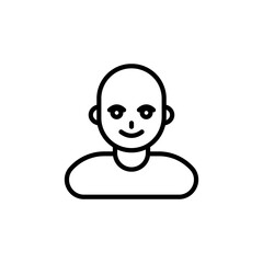Obraz na płótnie Canvas Bald Men icon in vector. Logotype