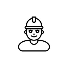 Fototapeta premium Worker icon in vector. Logotype