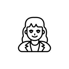 Receptionist icon in vector. Logotype