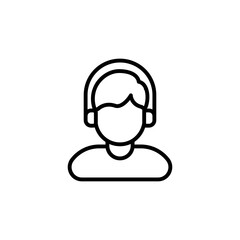 DJ icon in vector. Logotype