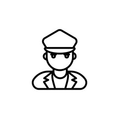 Policeman icon in vector. Logotype
