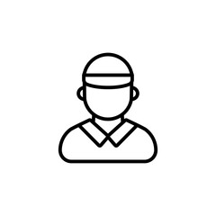 Delivery Man icon in vector. Logotype